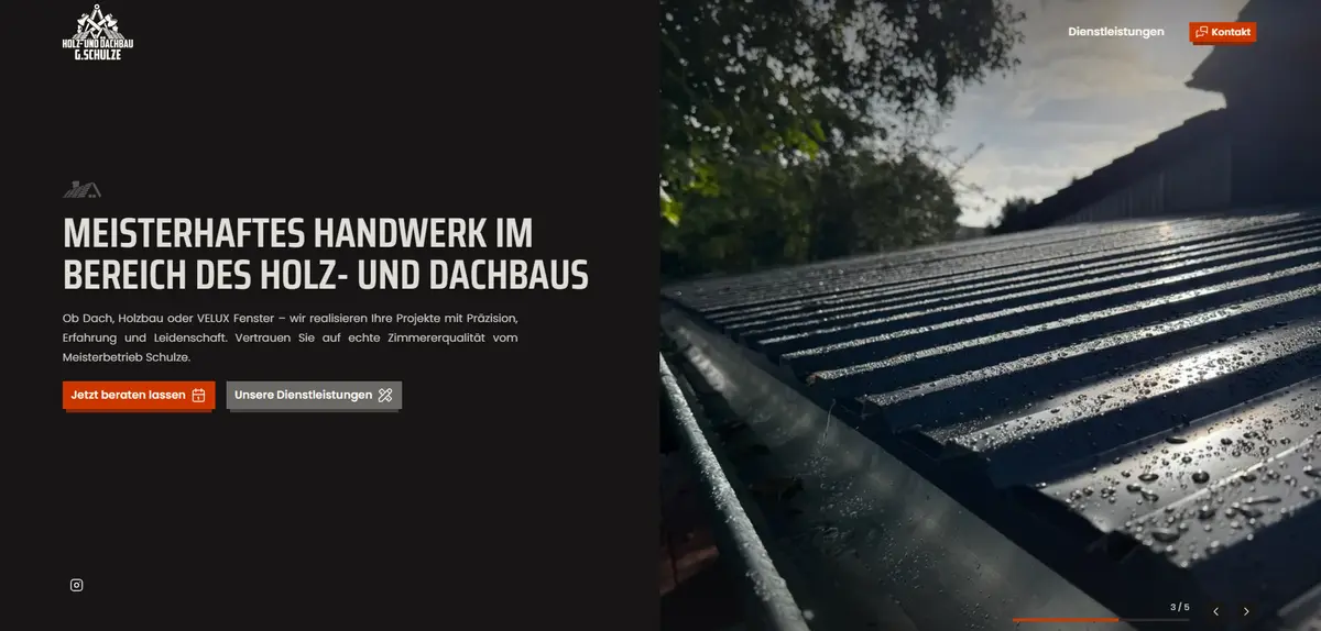Screen der Webseite holzbau-schulze.de